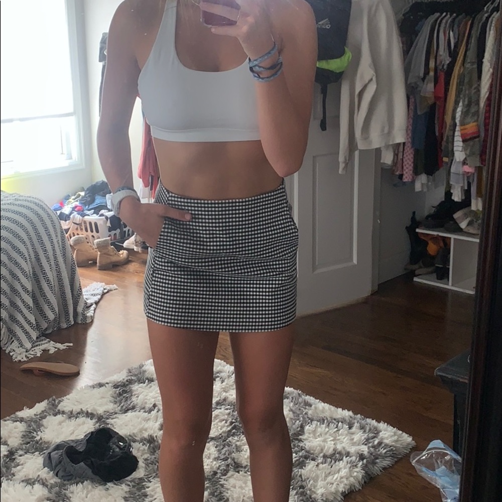urban outfitters checkered skirt!
